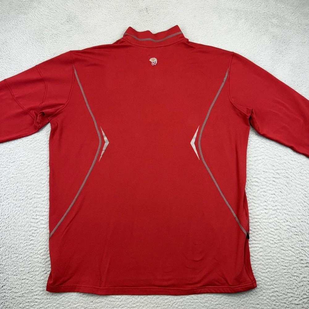 Mountain‎ Hardwear Pullover Mens XL Red Quarter Zip Long Sleeve Running Top